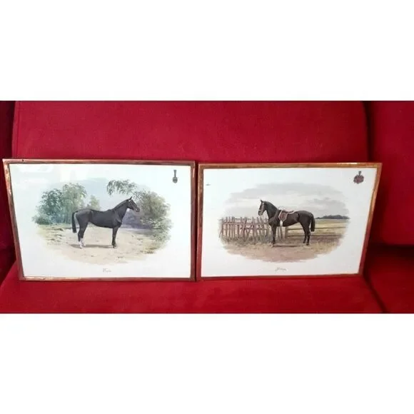 VTG Set Porcelain Horse Equestrian Wall Tiles Germany Y.R. Riedel York Berlin - Picture 9 of 15